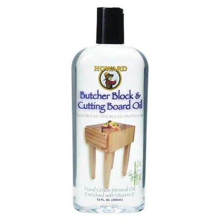 Howard 12 Oz BBB012 Butcher Butcher Block & Cutting Board Oil BBB012